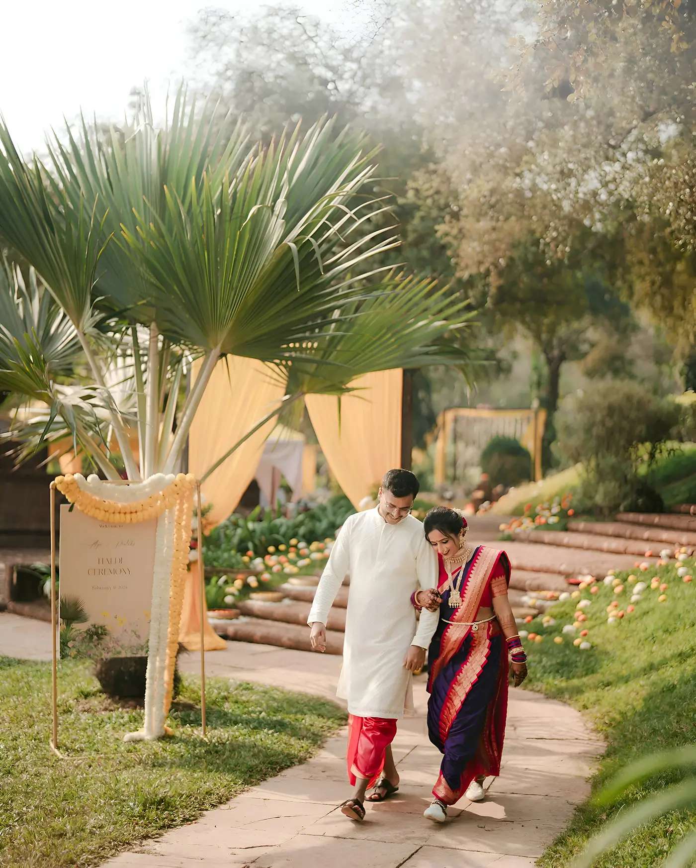 Couple walking together