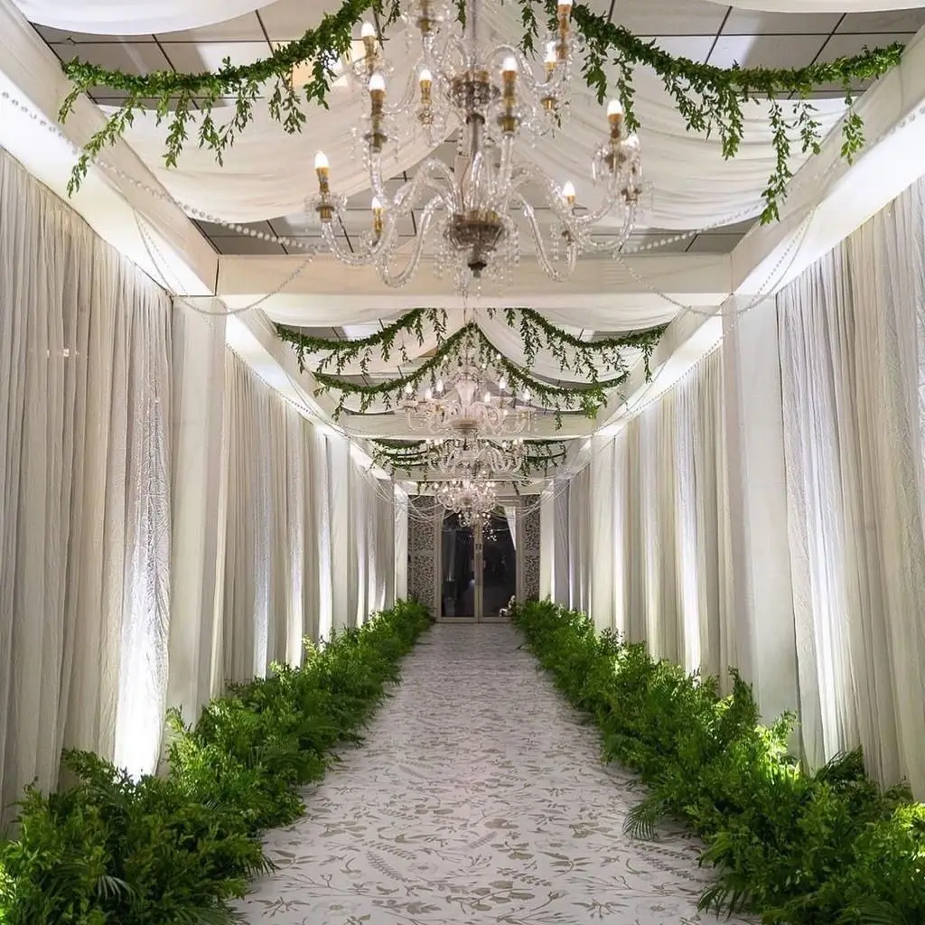 Decorated event walkway