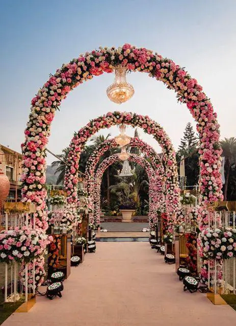 Floral event entrance