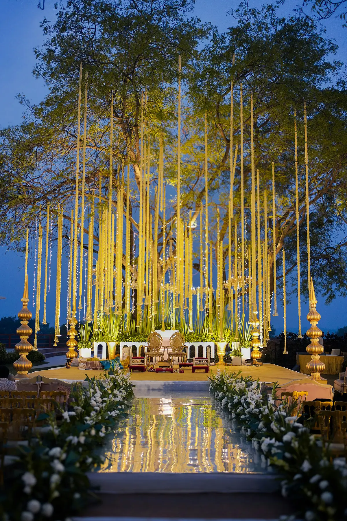 Luxury outdoor event setup