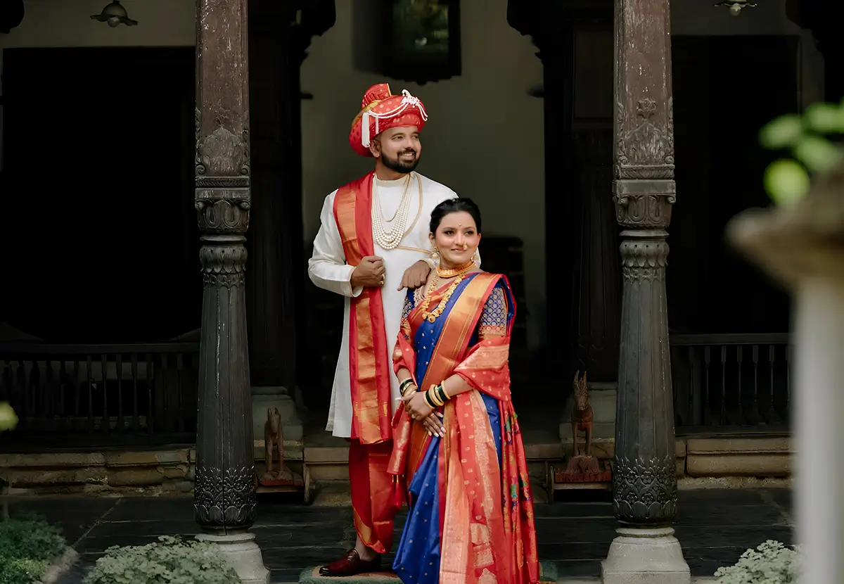 Bride and groom portrait